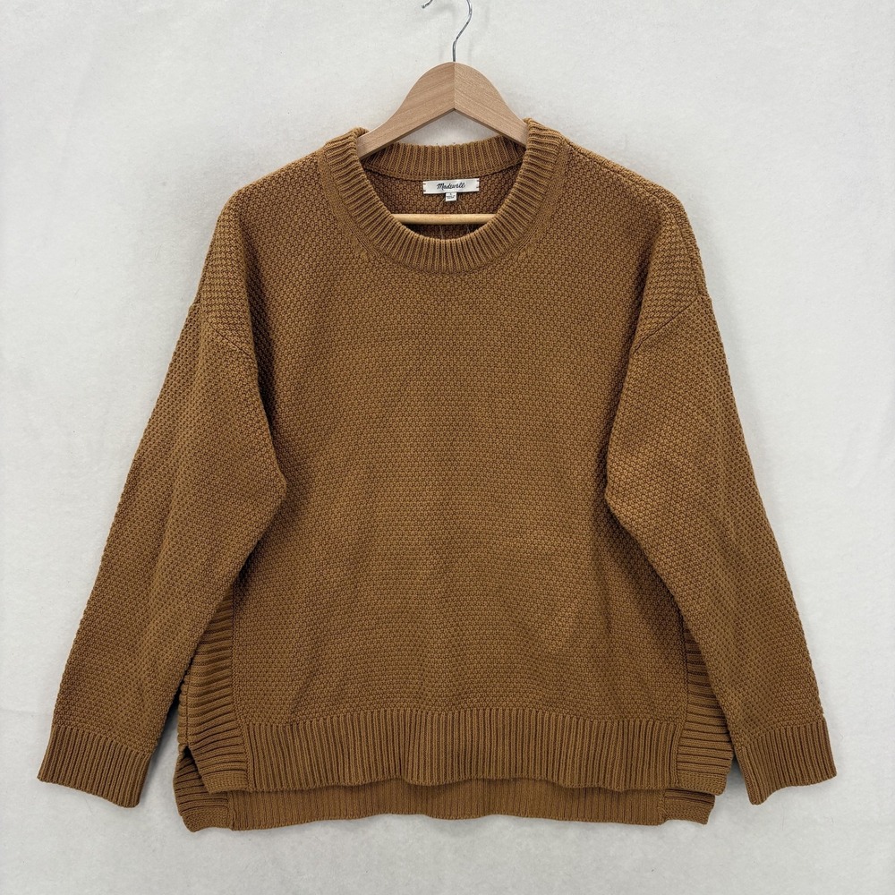 Madewell Pullover Sweater Womens Large Brown Kristina Ribbed Pullover Stitch Fix